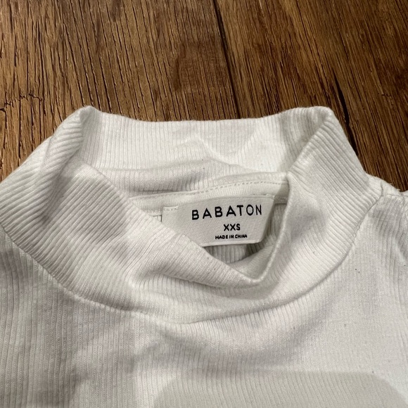 Babaton Ribbed Mock Turtleneck T-shirt - Picture 2 of 3